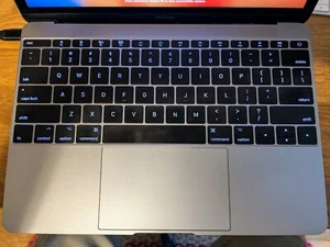 2017 Apple MacBook 12" Intel m3 1.2GHz 8GB RAM 256GB SSD Space Gray - Picture 1 of 8
