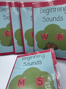 Beginning Sounds File Folder Games 10 Letters Reading Educational Phonics