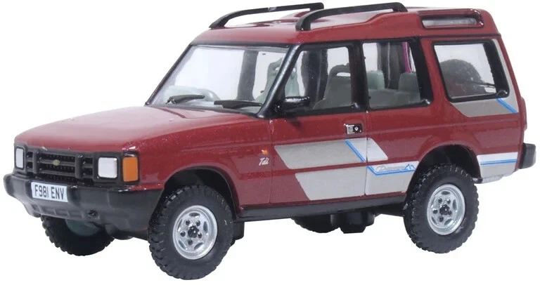 Land Rover Discovery 1 1/76 1989 3 Porte Rosso Foxfire - Oxford 76DS1001 - Immagine 1 di 4