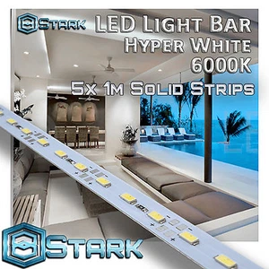 1M 3.3FT Cool White 72 LED 5630SMD Strip Light Aluminum Case Display Cabinet x5 - Picture 1 of 10