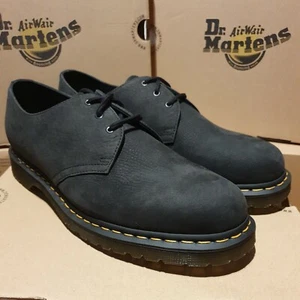 Dr. Martens 1461 Black Milled Nubuck Leather Shoe WP Unisex Men's Size 12