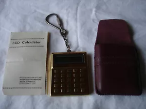 Llavero Mini Calculadora Digita Vintage AICO LC-122 Tono Dorado - Imagen 1 de 12