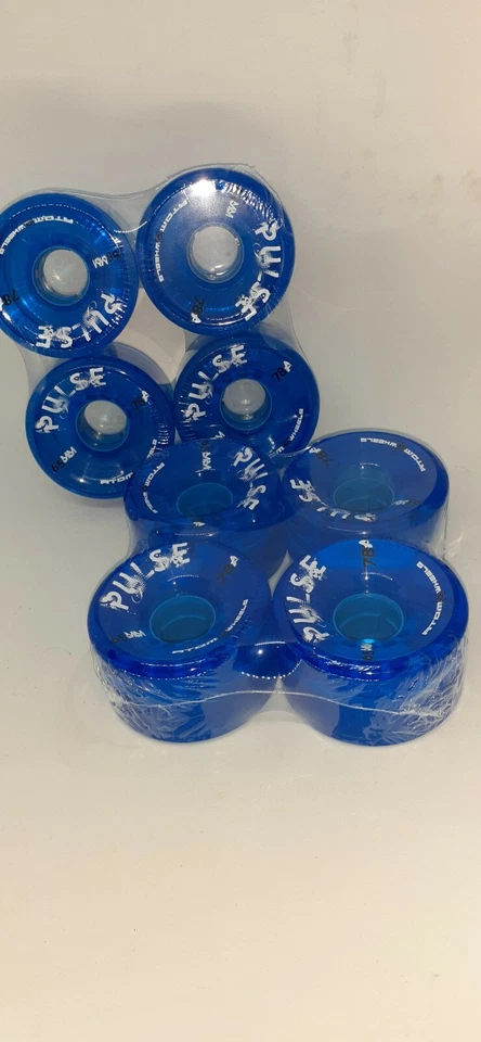 Set of 8 Atom Pulse Blue Outdoor Roller Skate wheels 78a Hardness  - Image 1 of 1