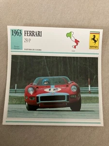 CARTE FICHE AUTO FERRARI 250 P 1963 - Imagen 1 de 1