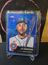 2022 Topps Chrome Platinum J.P. Crawford Numbered /199 Blue Mini Diamond