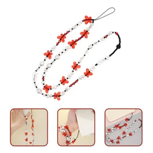 Pearl Butterfly Mobile Kette Perle Telefonriemen Mobiltelefonzauber - Zdjęcie 1 z 12