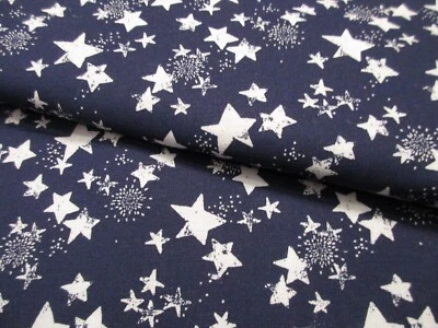 Escaparate acolchado Irregular Stars azul marino tela de algodón por comprar azul y blanco Foto 1 de 4