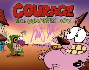 Foto firmada por Marty Grabstein Courage the Cowardly Dog 8x10 con certificación JSA automática - Imagen 1 de 3