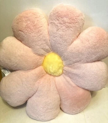 Almohada de felpa rosa con forma de flor margarita almohada cojín 15" W Foto 1 de 4
