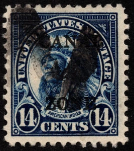 Canal Zone Stamp Scott #89 Used F-VF 14 Cents Deep Blue Perf 11 Type B Overprint - Picture 1 of 1
