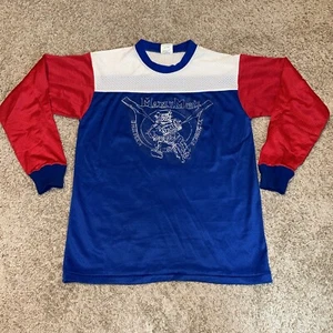 Vintage red white and blue BMX shirt jersey M & M apparel mainly Moto X Size S - Picture 1 of 5