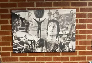 SALE 30x20 ROCKY Canvas PRINT framed movie film Poster Sylvester Stallone boxing - Picture 1 of 9