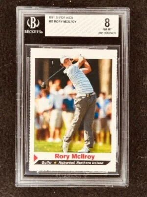 Tarjeta de novato de golf Rory McIlroy 2011 Sports Illustrated for Kids SI RC BGS 8 casi nuevo Foto 1 de 2
