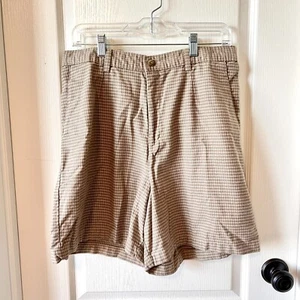 Vintage RIDERS CASUALS Cotton Plaid High Rise Mom Shorts—SZ. 14 - Picture 1 of 9