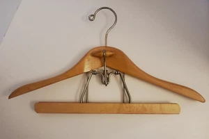 Setwell 16” Wooden Suit Pant Hanger Combo Suits Size Standard Vintage Clamp - Picture 1 of 7