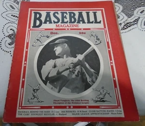 BASEBALL Magazine December 1935 Floyd Vaughan 1935 Batting Champion NL - Picture 1 of 3