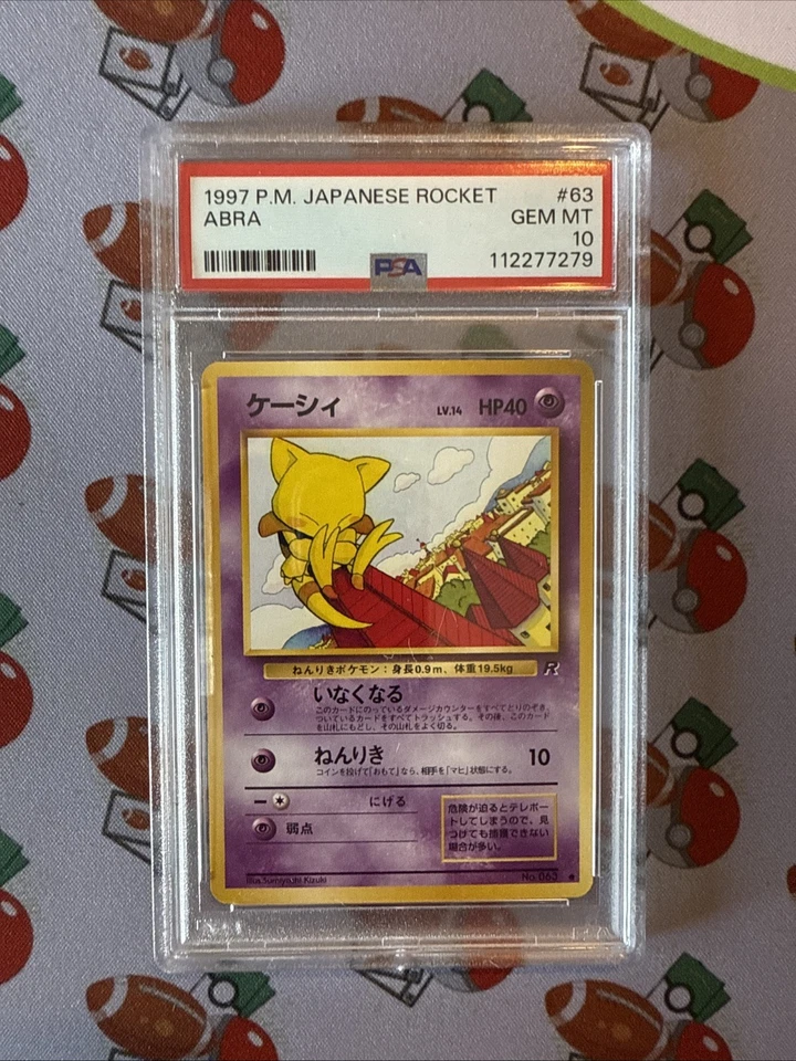 Pokemon Cards: Japanese Team Rocket Common: Abra 63 PSA 10 - Image 1 of 2