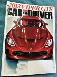 Car and Driver Magazine June 2012, 2013 Viper GTS, Porsche 918 Spyder Mule - Picture 1 of 4