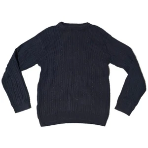 Cherokee Men's Navy Blue Cable Knit Crew Neck Cotton Sweater Size M(X) - Picture 1 of 6