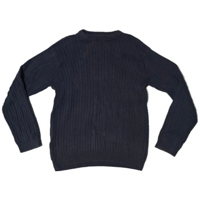 Cherokee Men's Navy Blue Cable Knit Crew Neck Cotton Sweater Size M(X) - Image 1 of 4