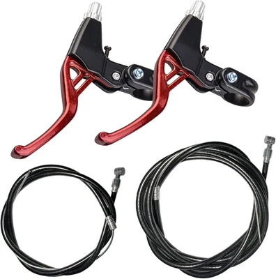 Bike Brake Levers and Cables Set V-Brake Alloy 4pcs for MTB BMX Road - Image 1 of 4