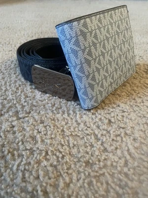 Micheal Khors Reversible Belt And Cooper Logo Billfold Wallet W/ Passcase Wallet - Image 1 of 4