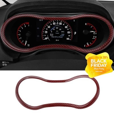 Dashboard Instrument Panel Cover Trim for Dodge Durango 2011+ Red Carbon Fiber Foto 1 de 3