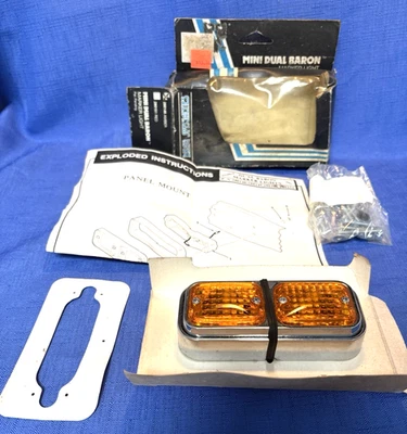 * NOS Drag Specialties Mini Baron Twin Amber Marker Lights For Harley #280146 - Image 1 of 4