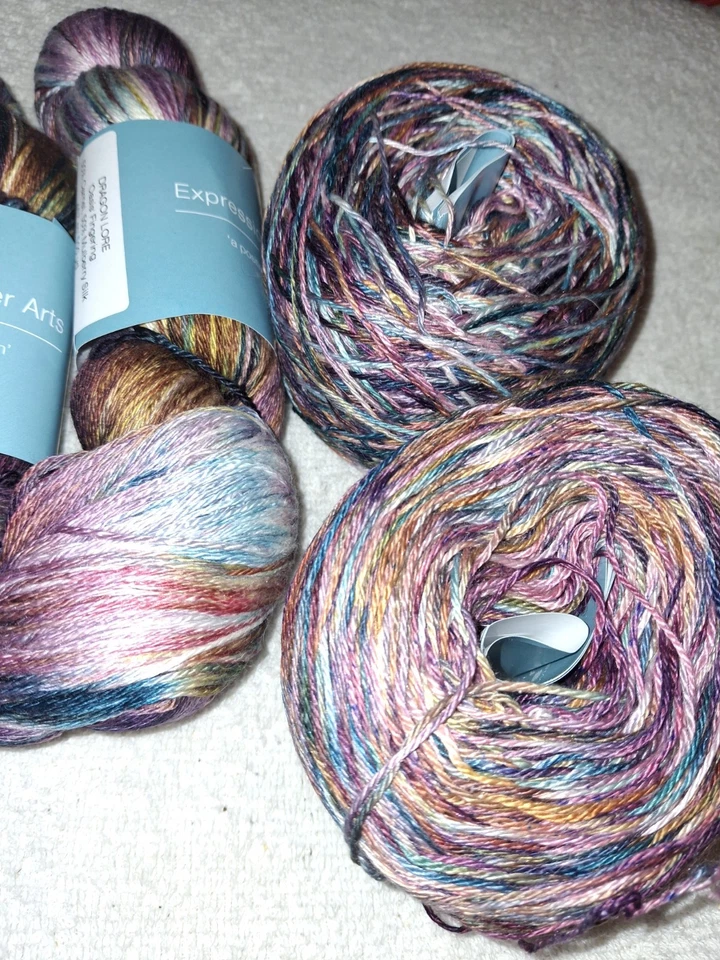 "Dragon Lore" From Expression Fiber Arts  500y Ea. 5 Skeins Aval Camel And Silk - Image 1 of 4