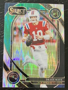 2024 Select Football Drake Maye - Shock Prizm verde e nero - livello club - Foto 1 di 2