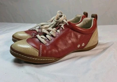 Zapatos informales Ecco Receptor dos tonos para mujer 6,5 W / EU 37W cuero rojo Foto 1 de 4