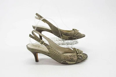 Sapato Feminino Cole Haan Air Margot Tamanho 8.5B Biqueira Aberta Salto Estilingue Usado qp - Imagem 1 de 4