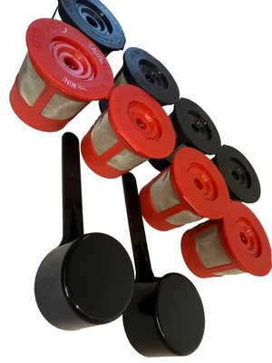 Cafe Cups Reusable Coffee Filters – 8 Pack Refillable Pods - As Seen On TV - Image 1 of 3