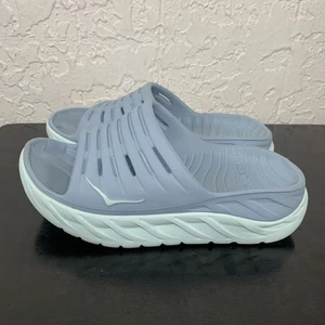 Hoka One One Sandals Womens Size 6 Blue Green Recovery Cushion Flip Flop - Picture 1 of 8