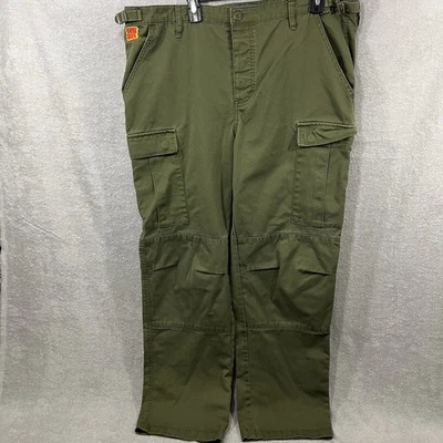 Empyre Cargo Pants Mens 40x30 Green Pockets Wide Leg Military Paratrooper - Image 1 of 4