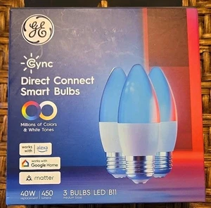GE Cync Smart LED Light Bulbs Color Changing Decorative Light Bulbs Indoor Wi... - Picture 1 of 3