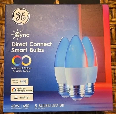 GE Cync Smart LED Light Bulbs Color Changing Decorative Light Bulbs Indoor Wi... - Image 1 of 3