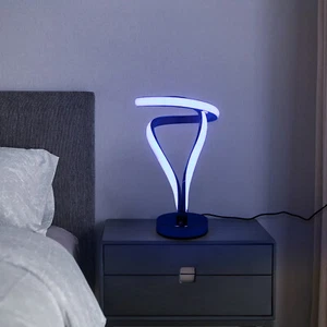 Modern Table Lamp Rgb Spiral Table Lamp Touch Dimmable LED Lamp Non-slip Base - Picture 1 of 19
