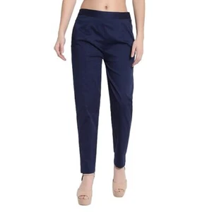 Mujer Regular Confort Corte Slim Pantalones Tobillo Longitud Algodón Recto - Imagen 1 de 25
