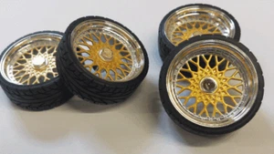 Llantas SD 19 pulgadas BBS RS gold 35 mm 1:18 coche modelo tuning - Imagen 1 de 1