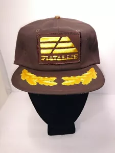 Made in USA Senco strap gold embroidery patch trucker hat brown - Picture 1 of 7