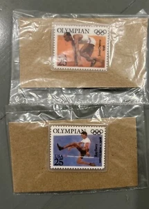 USA Olympian Set of 2 Jesse  Owens 1936 Ray Ewry 1904 1908 1912 With Pin Sealed - Picture 1 of 7