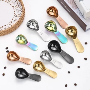 Stainless Steel Coffee Bean Measuring Spoons Ergonomic Tablespoon Baking Tools - Picture 1 of 19