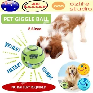Pet Giggle Ball Interactive Indoor Outdoor Toy Wobble Wag Pet Exercise Rolling - Picture 1 of 15
