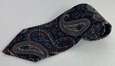 Corbata Claybrooke 100 % seda para hombre negra cachemira hecha en República Dominicana Foto 1 de 4