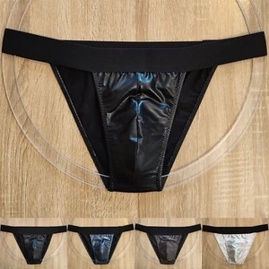 Herren Tanga Slip in Leder Optik - Gr. 6 - Picture 1 of 6