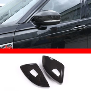 For Land Rover Discovery 4 & 5 Exterior Mirror Trim Cover Carbon Fiber ABS - Picture 1 of 8
