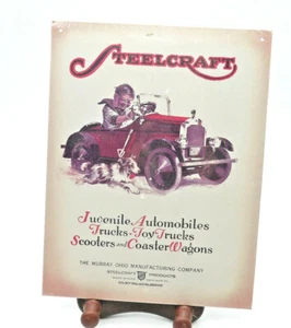 Steelcraft Tretauto Blechschild 1926 Katalog Cover - Bild 1 von 4