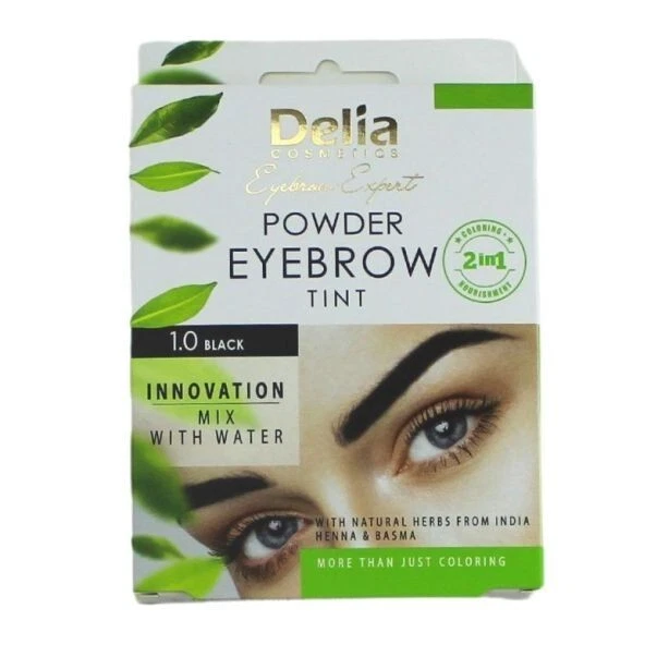 Delia - Henna Eyebrows Powder Eyebrow Tint 4g Dye Kit - Black / Brown - Image 1 of 1