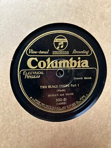 78 rpm Columbia, Moran & Mack, Two Black Crows Parts 1-8, 1920's Black Comedy - Imagen 1 de 10